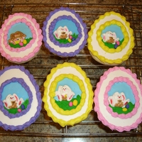 Panoramic Easter Eggs I made these for a friend who wanted to give something special to her nieces. Sugar cookies decorated with royal icing