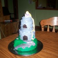 Repunzil Castle Cake a fairy tale cake for my daughter's 7th bday