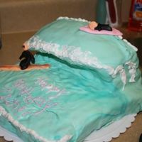 Surfing B-Day Cake Waves with two surfers for a birthday cake