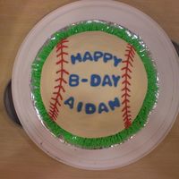 Baseball Cake I made this cake for my sons 1st B-day.