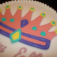 Crown Cake Crown is made from color flow icing.