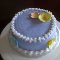 Smash Cake Went along w 1st birthday butterfly cake on my profile. Buttercream w gumapste accents