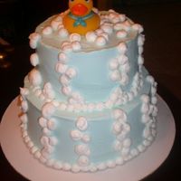 Rubber Ducky Made this just to practice. Yellow 6" and 8" with buttercream