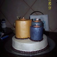 Candle Cake Inspired by cakes here, first time trying candle cake. All BC with chocolate candies.