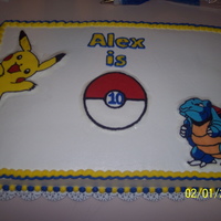 Pokemon Cake For a friend's son, all BC, BC transfers.