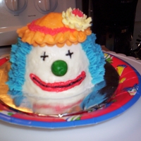 Mini Clown buttercream mini cake for a neighbor's b'day