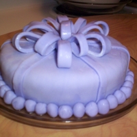Lavender Bow fondant bow mini cake