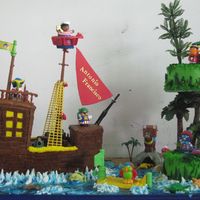 Cumpleanos Barco confecionado en frosting
