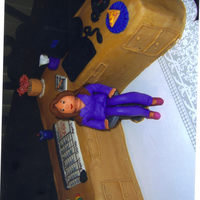 Happy Secretary Day I made this cake for my Aunts office. The desk are loaf pans double stacked and then one at the corner to make the L. Thanks for all the...