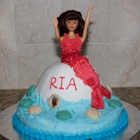 Mermaid Cake Mermaid cake with chocolate shells for my daughter's 4th birthday. This was my first try using the wonder mold pan and I was pretty...