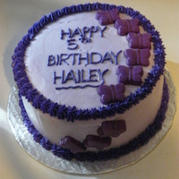 Purple 5Th Birthday Cake 5th birthday cake for my daughter. IndyDeb's buttercream recipe, butterflies are chocolate molds. Darn Good chocolate cake recipe with...