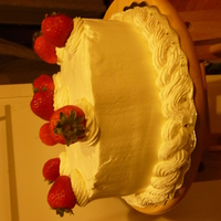 Strawberry Birthday Cake Strawberry birthday cake with whipped icing. French Vanilla cake with strawberry filling. Filling was made from whipped icing mixed with...