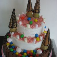 M&ms & Castle Bd Cake this is choosen by my 5yrs old daughter herself