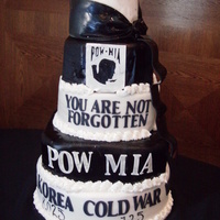 Pow-Mia Ceremony Cake - Ramstein Afb This is a Tangy Yogurt Cake, Raspberry Buttercream, Lemon Curd, and Lemon Fondant cake the was made for Ramstein AFB, Germany POW-MIA...