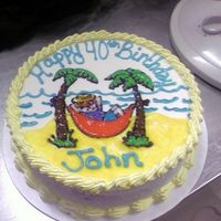 To The Beach Bum!! vanilla cake, whipped icing!