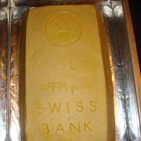 Gold Bar The man this cake was for invests in gold and LOVES it.