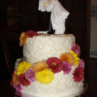 Mum Wedding Cake Bride wanted real mums on her cake.