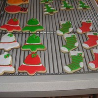 Misc. Christmas Cookies Am new to decorating with RI. Would appreciate any advice or how to's to improve on this. These are NFSC with RI decoration. Melted...