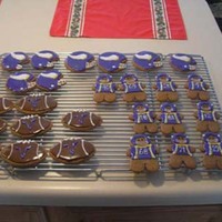Minnesota Vikings Cookies Skol My Son and DIL were stranded here with us because of the snow so I made these for her to take to her Boss as a belated Christmas Gift, he...