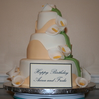 Tiered Calla Lily Cake 