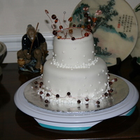 Cake Jewelry Mini cake with cake jewelry. 6" and 4" tiers.