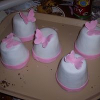 Butterfly Mini Upside Cupcake I made these to test out my mini cake ability, instead of using a cookie cutter i just used a cupcake pan and cut the tops off and turned...