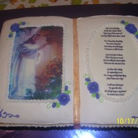 Church Homecoming 2009 This is a cake that I made for our church homecoming. It is yellow cake with buttercream icing and decorations w/ edible images on both...