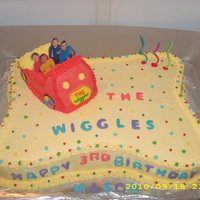 The Wiggles yellow cake with whipped icing idea from cc