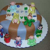 Sarah's Baby Shower Cake There are lots of babies at this shower; all playing happily on the blanket.