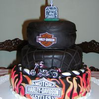 Harley Cake A Harley Over The Hill Cake for my son.