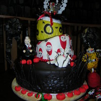 The Nightmare Before Christmas Wedding Cake This was a cake I made for a Halloween Wedding.