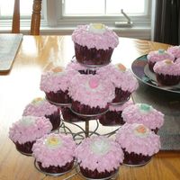 Valentine Cupcakes This is a chocalte cupcake with a chocolate truffle hidden inside.