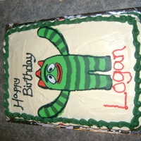 Brobee Cake White cake with strawberry filling and buttercream. Brobee is FBCT, tfl!