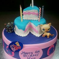 Pet Shop The client put the toys on the cake as well as the little cardboard pet shop sign.