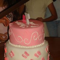 My First Fondant Cake This is a cake I made for my Mother-In-Law for her birthday, is my first fondant cake, not the best cake in the world, but I was a little...