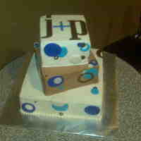 Blue & Brown Cake 