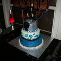 Disco Cake I threw my husband a 70s karaoke party and this was his cake. My biggest cake so far. I wanted something kind of 70s but not too over the...