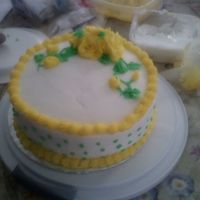 First Cake For Wilton 1 Class this a buttercream with lemon filling I like it for my first cake have lots to learn thow