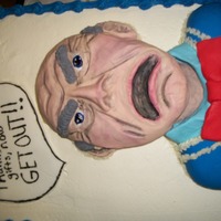 Jeff Dunham's Puppet Walter This cake was made for a 12 year old boy whose favorite comedian is Jeff Dunham, I made Walter out of colored fondant and painted in the...