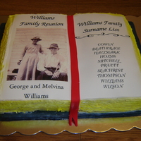 Family Reunion Humingbird Cake w/BC. Edible images.