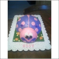 Ladybug Birthday Cake 