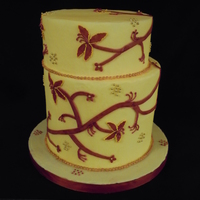 Yellow Wedding With Pink One of the cakes that I am using for a Bridal show at the end of the month. I was going for the non-traditional look. I get so sick of...