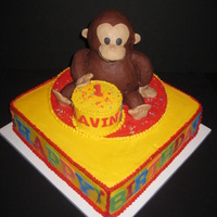 Monkey Birthday Made to match an invitation for a child's birthday party. I was unhappy with how the large monkey turned out, but I did my best. I...