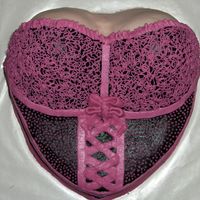 Practice Bustier Cake For Lingerie Shower This is a cake I made to practice for a cake I'm thinking about making for my sis-n-law's lingerie shower. All BC icing, heart...