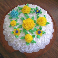 Blazing Glory Cake red velvet cake with buttercream icing and decorations