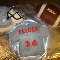 Football, Helmet And Jersey 