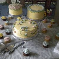 Wedding Cake My sister and I made this cake for our mothers wedding as our gift. Our mother did not want a tiered cake and was having an outside garden...