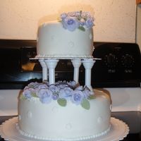 Wilton 3 - Final Cake Thanks for looking - I loved working on the cake - the roses were incomplete because I spent most of my weekend helping my 7 yr old finish...