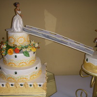 Fairy-Tale Wedding Cake Knight coming up to (rescue) princess!
