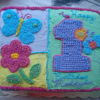1St Birthday - Hugs & Stitches Theme This was for my daughter Maddyson's 1st birthday party. I did the hugs & stitches theme to and made the cake to match the plates...